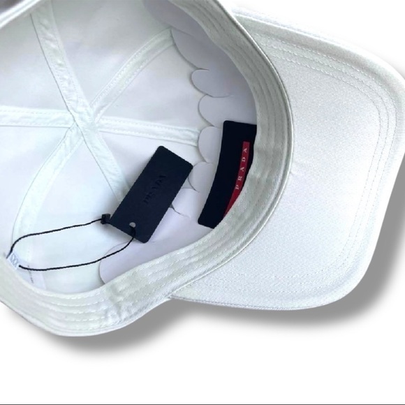 Prada Luna Rossa Pirelli Team White Cotton Baseball Cap Hat XXS NWT main image 6